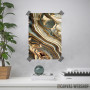 White Gold Agate Abstract White Gold Agate Abstract