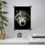 wild angry wolf head