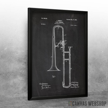1901 Slide Trombone - Patent Drawing 1901 Slide Trombone - Patent Drawing
