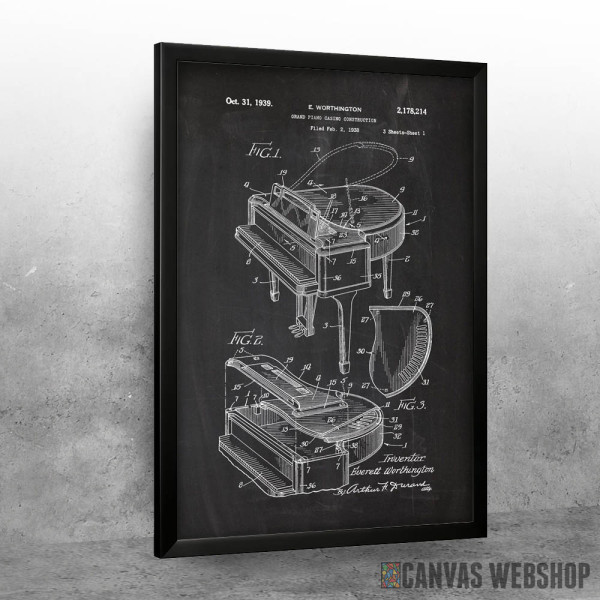 1938 Grand Piano Casing Construction - Patent 1938 Grand Piano Casing Construction - Patent