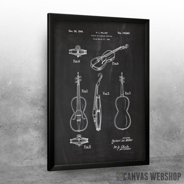 1944 Violin or Similar Article - Patent Drawing 1944 Violin or Similar Article - Patent Drawing