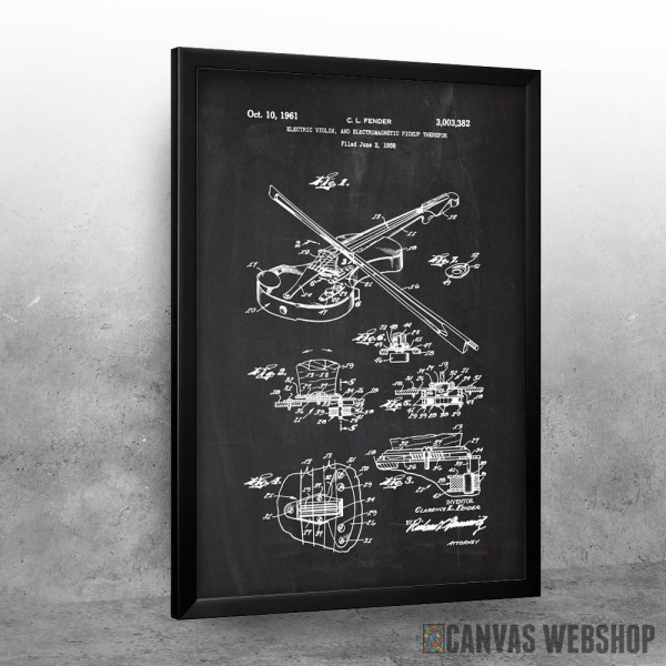 1958 Electric Violin - Patent Drawing 1958 Electric Violin - Patent Drawing