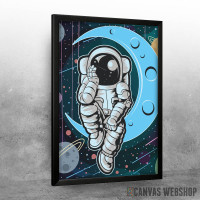 Astronaut Sits On Asteroid