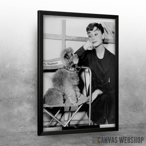 Audrey Hepburn With a Dog