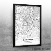 Bangkok mapa - white
