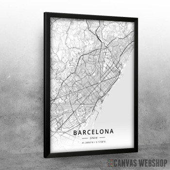 Barselona mapa - white Barselona mapa - white