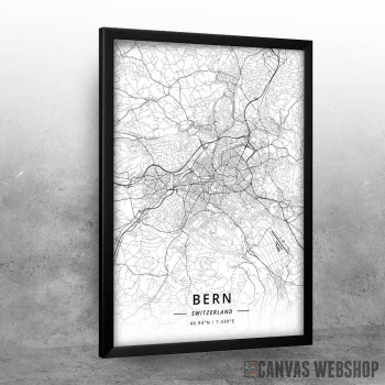 Bern mapa - white Bern mapa - white