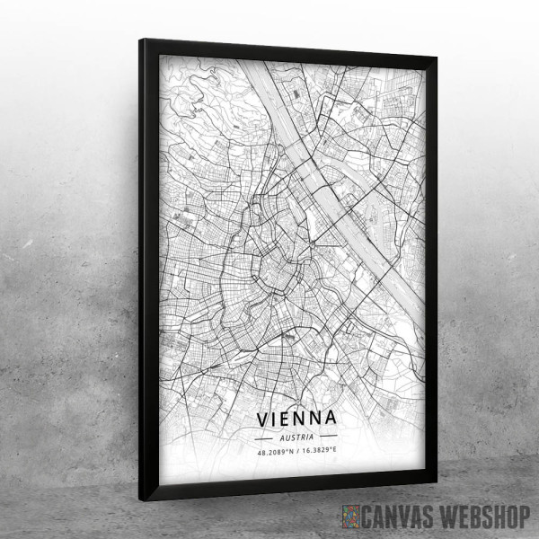 Beč mapa - white Beč mapa - white