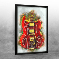 Billy Gibbons red guitar