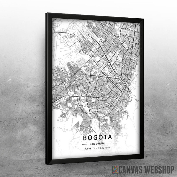 Bogota mapa - white