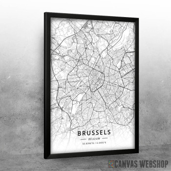 Brisel mapa - white