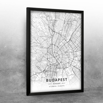Budimpešta mapa - white