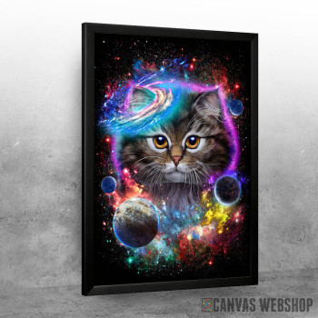 Cat in Galaxy Space Cosmos