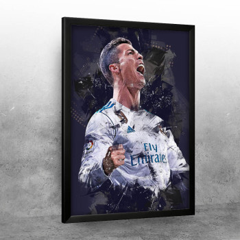 Cristiano Ronaldo celebrate abstract