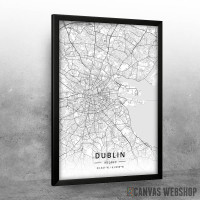 Dablin mapa - white Dablin mapa - white