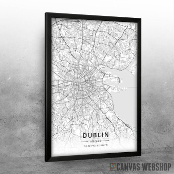 Dablin mapa - white Dablin mapa - white