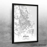 Doha mapa - white