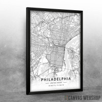 Filadelfija mapa - white