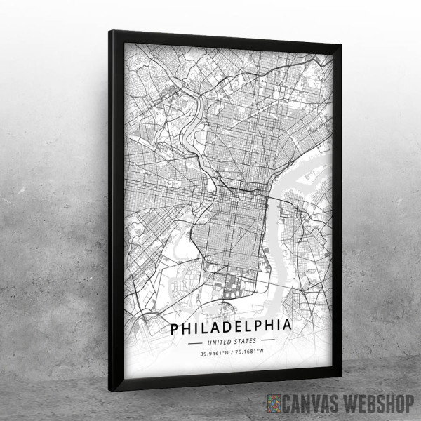 Filadelfija mapa - white