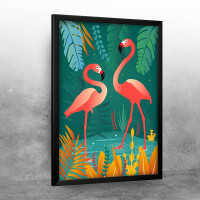 Flamingos Birds on water