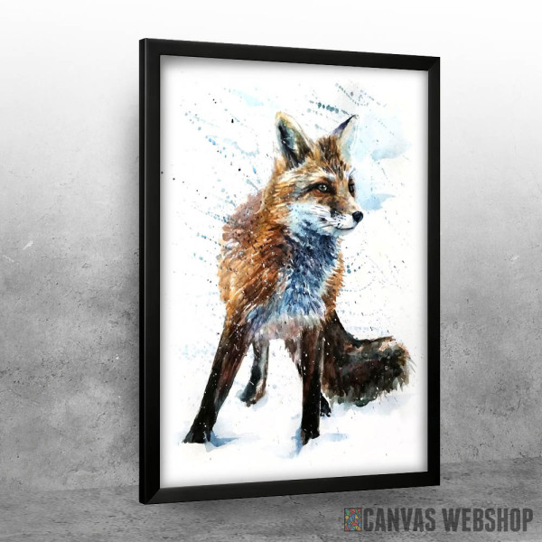 Fox watercolor painting