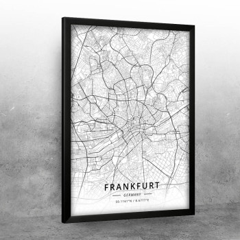 Frankfurt mapa - white