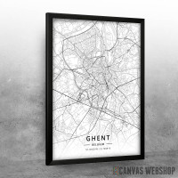 Gent mapa - white Gent mapa - white