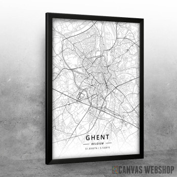 Gent mapa - white Gent mapa - white