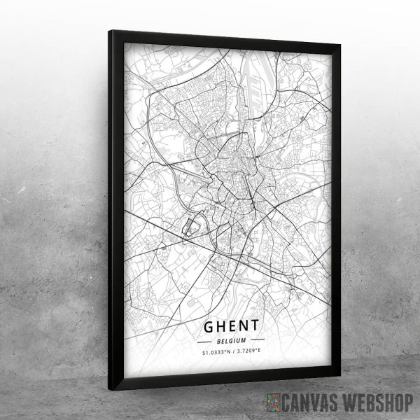 Gent mapa - white Gent mapa - white