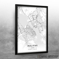 Halifax mapa - white