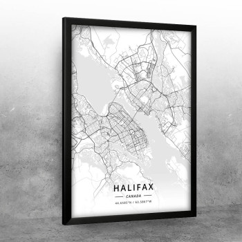 Halifax mapa - white