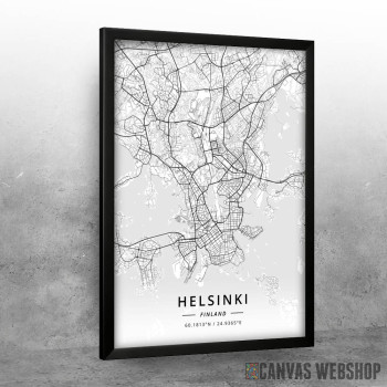 Helsinki mapa - white Helsinki mapa - white
