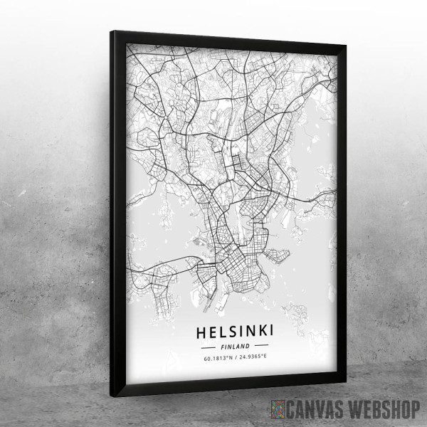 Helsinki mapa - white Helsinki mapa - white