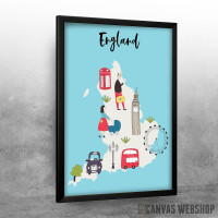 Ilustrovana mapa Engleske