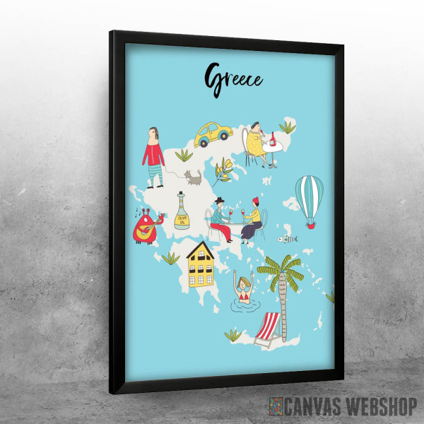 Ilustrovana mapa Grčke