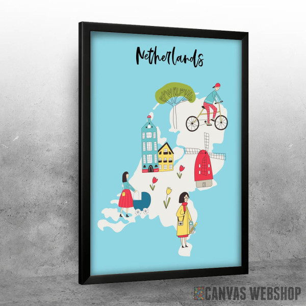 Ilustrovana mapa Holandije Ilustrovana mapa Holandije
