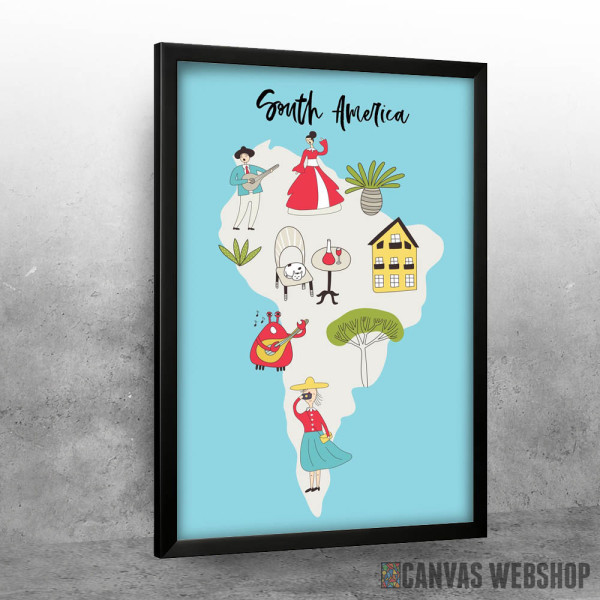 Ilustrovana mapa Južne Amerike