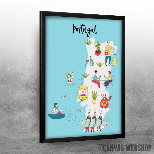 Ilustrovana mapa Portugala Ilustrovana mapa Portugala