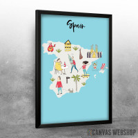 Ilustrovana mapa Španije