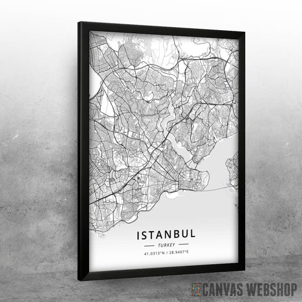 Istanbul mapa - white Istanbul mapa - white