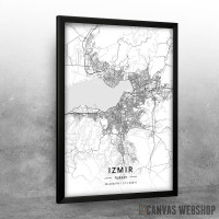 Izmir mapa - white