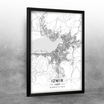 Izmir mapa - white