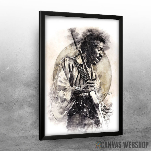 Jimi Hendrix pencil art