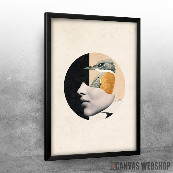 Kolaž devojka i ptica