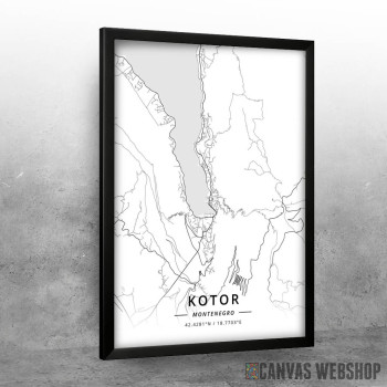 Kotor mapa - white