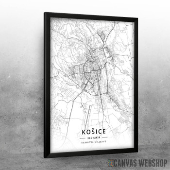 Košice mapa - white Košice mapa - white