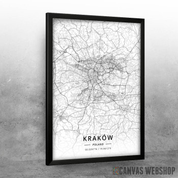 Krakov mapa - white Krakov mapa - white