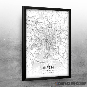 Lajpcig mapa - white Lajpcig mapa - white