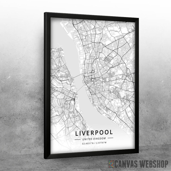Liverpul mapa - white