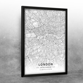 London mapa - white